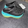 Crocs Classic Mega Crush Chunky platform sole Clogs Black Aqua/Lime UK 5 New Image 3