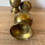 A Pair of Vintage Floral Brass Vases Image 2