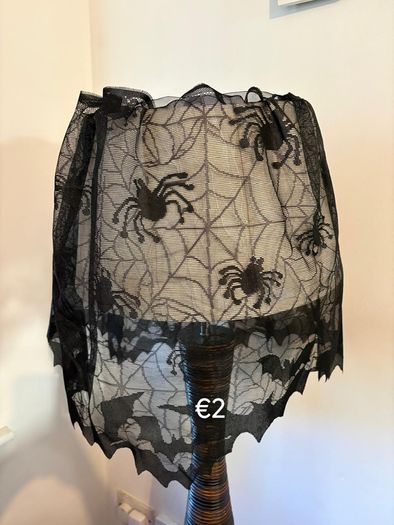 Halloween Decorations. Lights, Wreath, Fabric Decorations, etc