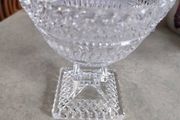 ANNA Hutte Hutte W. Germany Heavy Crystal Pedestal Bowl,footed Bowl, Centre Piece,ideal present, vintage