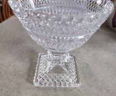 ANNA Hutte Hutte W. Germany Heavy Crystal Pedestal Bowl,footed Bowl, Centre Piece,ideal present, vintage