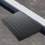Rubber Threshold Ramp, 6.5 cm Rise Threshold Ramp Doorway, 3 Channels Cord Cover Rubber Solid Threshold Ramp Image 6