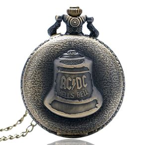 Vintage Style AC DC Hells Bells Pocket Watch