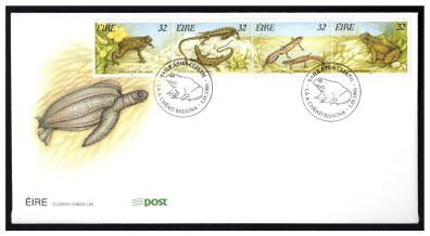 1995 Ireland Fauna & Flora: Reptiles and Amphibians Commemorative Stamps An Post First Day Cover (FDC)