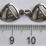 Vintage 925 Sterling Silver AA Link bracelet with Triangular Design Image 7