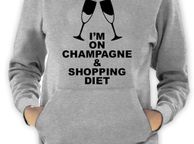 main image for ad I'm on champagne and shopping diet hoodie