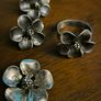 Silver set . Earrings, pendant, ring. Image 5