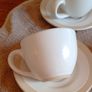 Coffee 6 Cups + 6 Saucers, Ivory colour. NEW Image 2