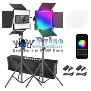 45225 Neewer 2x 660 RGB Led Light with APP Control Metal Shell