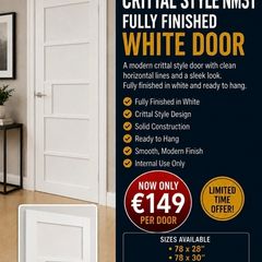 Deanta White Nm31 Solid Crittal Doors