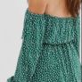 dress asos off shoulder dress size 12 green polka dot Image 4