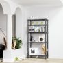 1250 lbs 5 Tier Shelf Metal Storage Shelves Shelving Wire Rack Heavy Duty Closet Organizers for Garage Kitchen Bathroom Laundry Black 35 x 75 x 151.1 cm Image 2