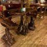 Large hand crafted table and 4 chairs Image 3