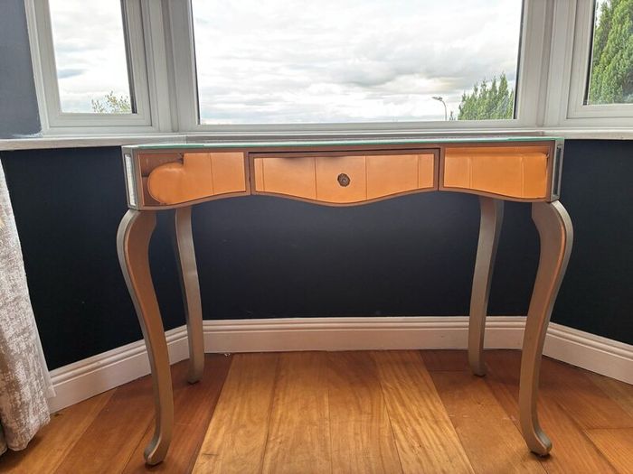 Queen Ann mirrored console table