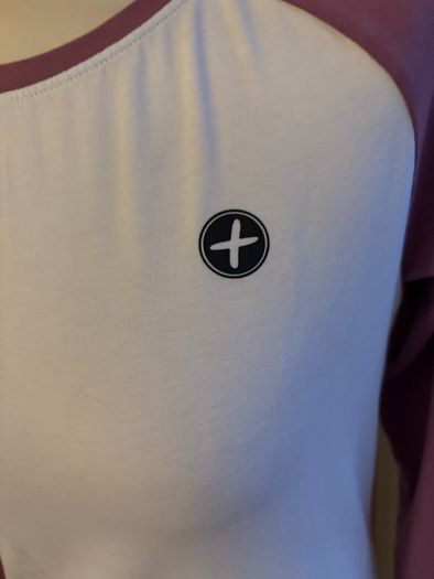 Gym and Coffee White and Purple T Shirt - Size S