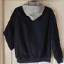 Boys navy bomber jacket with detachable hood Image 3