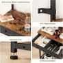 Coffee Bar Station, 6-Tier Coffee Stand with Storage and Drawers, Kitchen Corner Bakers Rack Microwave Stand with Metal Wire Panel & Hooks, Utility Storage Shelf for Small Spaces, Living Room Image 5