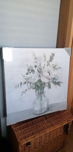canvas new in packaging. Colour white grey and green