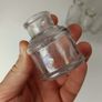449 - Set of 5 Vintage Clear Glass Cork Top Collectible Decorative Bottles Image 5