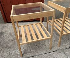 Glass top Side table - mint condition