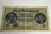 Rare Old German Banknote 5 Reichmark