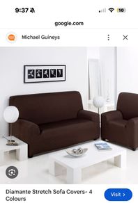 Chocolate brown 3 seater sofa cover
