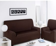 Chocolate brown 3 seater sofa cover