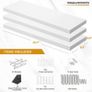 Floating Shelves White Set of 3,Wall Mounted Display Shelves Storage Unit,Modern Home Decor Wall Shelf Bookshelves for Living Room,Office,Bedroom,Bathroom,Kitchen,White Image 2