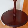 Vintage wooden floor lamp featuring an integrated circular table on classic tripod base  height 109cm Image 6