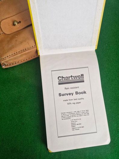 Leather Chartwell Field Case + Survey Book + metric Ruler