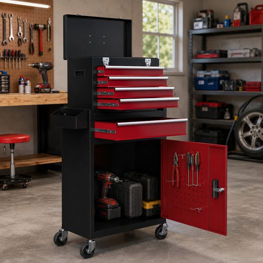 Heavy Duty Tool Storage Chest on Wheels Lockable Cabient
