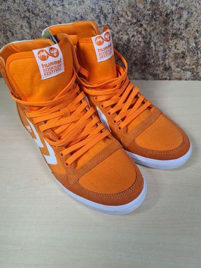 Hummel HI TOP trainers Orange Karma Size UK 7 EU 41 unisex
