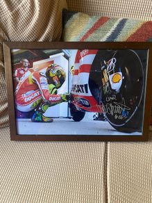 Valentino Rossi. Autographed Ducati Picture