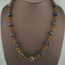 Antique Venetian African Style Eyes & Yellow Brown African Glass Beads Necklaces Image 3