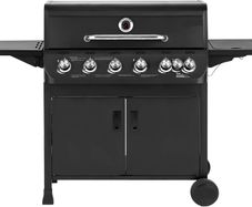 7 Burner Gas BBQ Grill with Side Burner Warming Rack Temperature Gauge Outdoor Garden