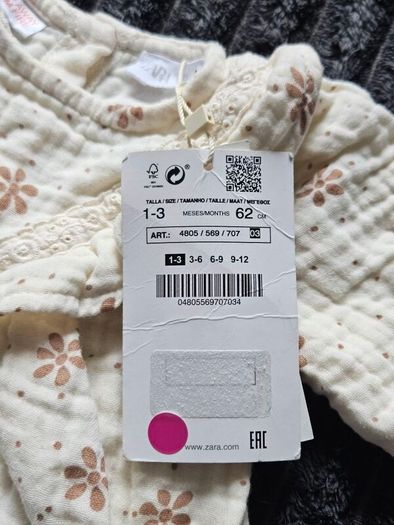 Zara Soft Baby Dress With Baby Knickers