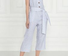 Gallery stripe linen Jumpsuit SIZE 8