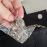 Black jewelled clutch bag with silver chain - Bnwt Image 8