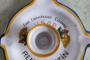 Set Of 2 Rare Remy Martin Ast Tray Candle Holder.