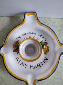 Set Of 2 Rare Remy Martin Ast Tray Candle Holder.