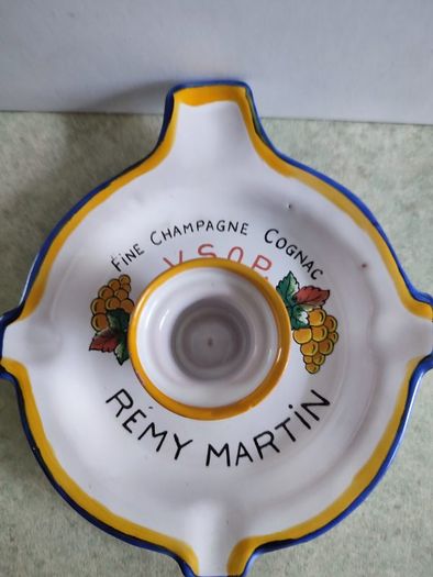 Set Of 2 Rare Remy Martin Ast Tray Candle Holder.