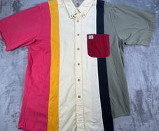 Carhartt Reworked Patchwork Shirt - Multicolor Vintage Workwear - Size L
