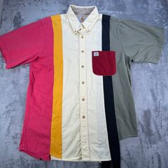 Carhartt Reworked Patchwork Shirt - Multicolor Vintage Workwear - Size L