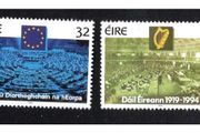 1994 Ireland 75th Anniversary of The First Meeting of the Dail &amp; The 4th Direct Elections of the European Parliament Commemorative Stamps Mint Never Hinged (MNH)