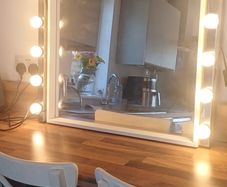 Ikea mirror and lights