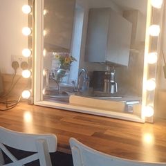 Ikea mirror and lights