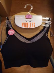 BNIP - Size XS 6/8 - A 3 Pack of Wireless Bra Tops - Removable Cups - Excellent Starter Bras - #