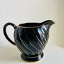 Vintage Sadler England Black and Gold Swirl Tea Set Teapot, Sugar Bowl and Milk Jug Image 7