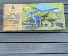 Festival Picnic Table with Folding Chairs