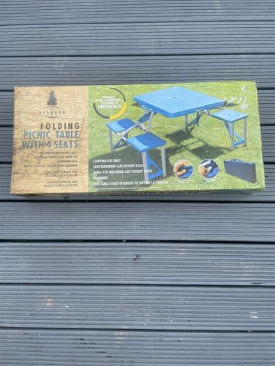 Festival Picnic Table with Folding Chairs
